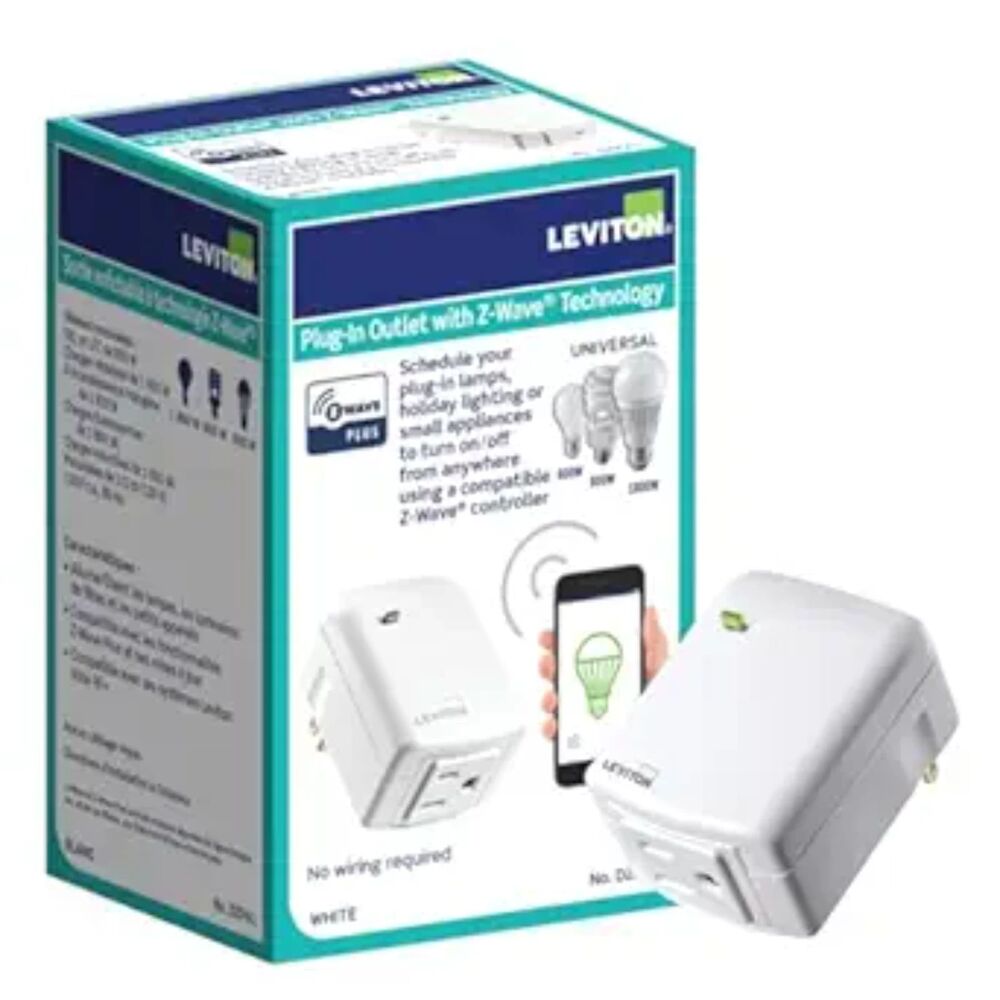 Leviton Decora Smart Plug-in Outlet Repeater/Range Extender, DZPA1-2BW